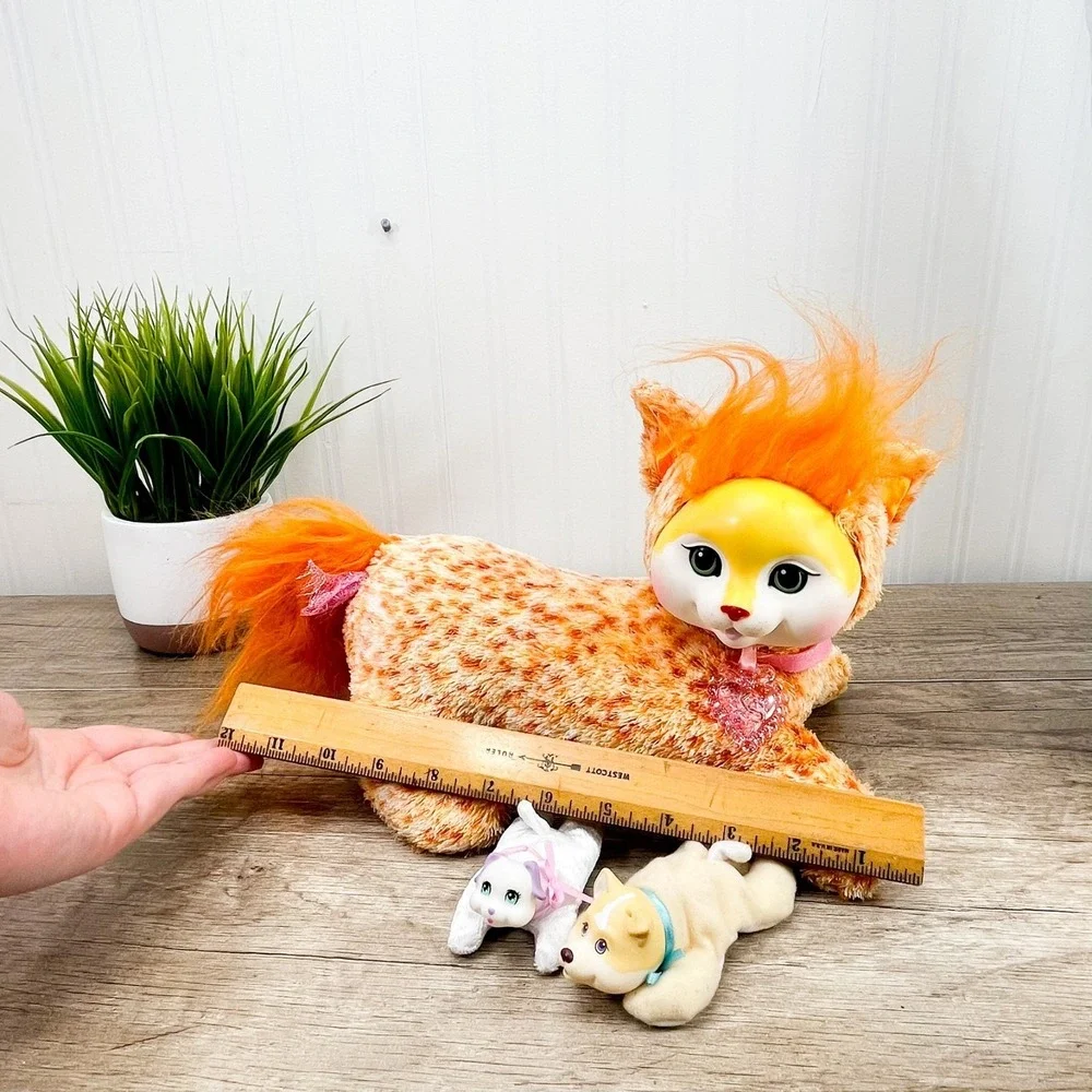 Vintage Kitty Surprise Just‎ Play Plush Cat Autumn Orange Green Eyes 12-14